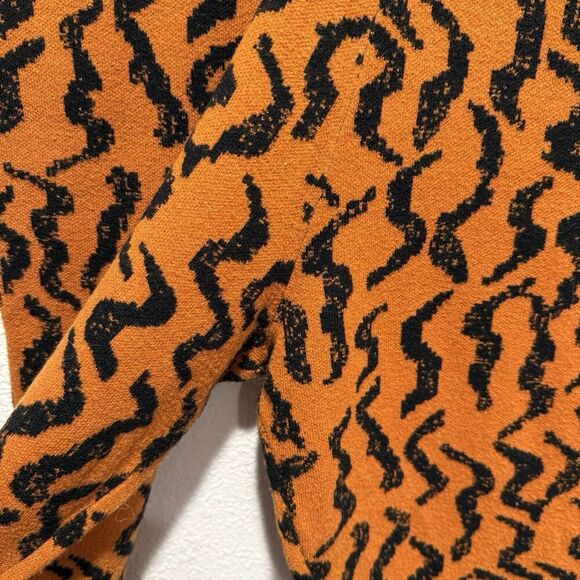 Anthropologie Contrast Knit Sweater Pants Women’s Large Brown Black High Rise - Picture 10 of 10